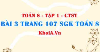 Bài 3 trang 107 SGK Toán 8 Tập 1 Chân trời sáng tạo